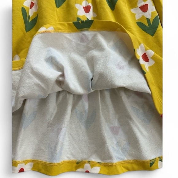 New MINI BODEN DAFFODIL LONG SLEEVE SWEATSHIRT DRESS GIRLS 5-6 - Picture 3 of 4
